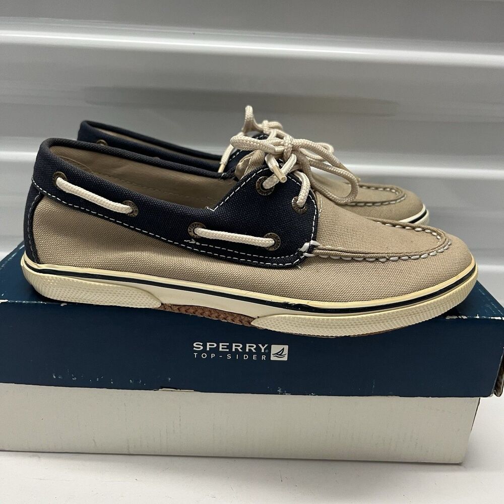 Sperry Top Sider Halyard Boat Shoes Loafers Boys SZ 3.5 M New Memory Form Insole